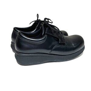 Dr Zen Orthotics Therapeutic Diabetic Shoes Black Leather Oxford Women's 7.5M